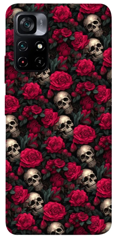 Чохол на Xiaomi Poco M4 Pro 5G Черепа та рози фото 1 з 1