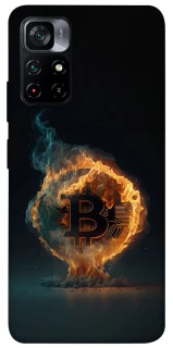 Чохол на Xiaomi Poco M4 Pro 5G Fire Bitcoin фото 1 з 1