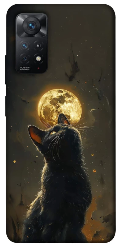 Чохол на Xiaomi Redmi Note 11 Pro 4G/5G Кіт під місяцем v2 фото 1 з 1