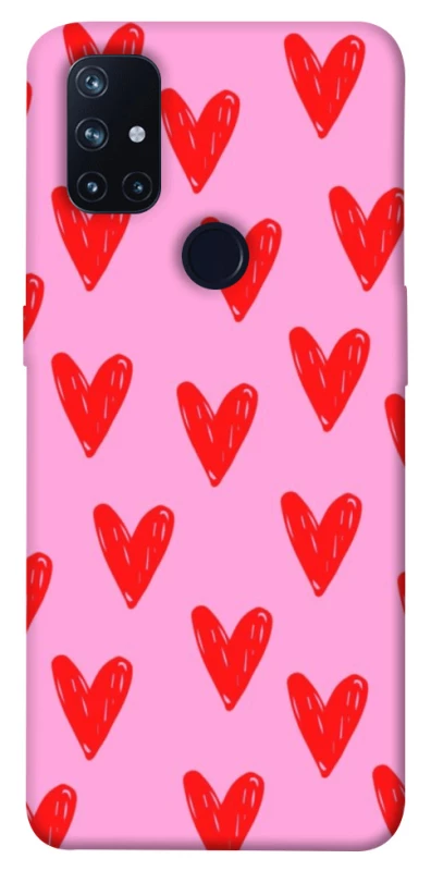 Чохол на OnePlus Nord N10 5G Red hearts 2 фото 1 з 1