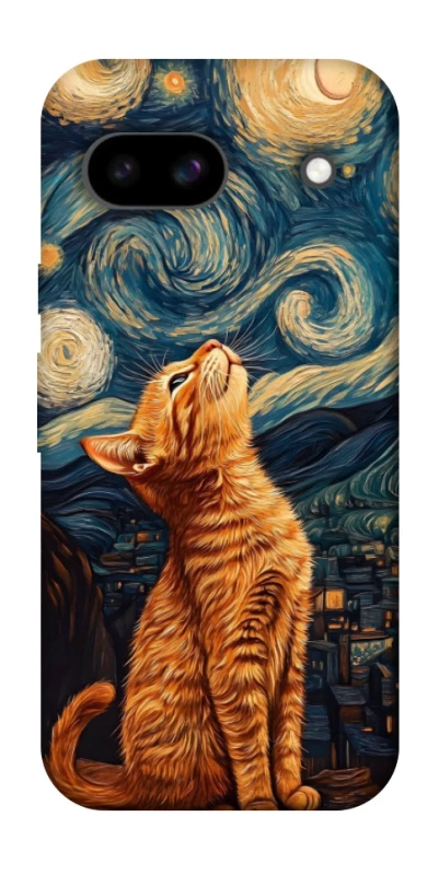 Чехол на Google Pixel 8a van gogh cat фото 1 из 1