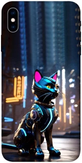 Чохол на Apple iPhone X (5.8") Cyber cat фото 1 з 1