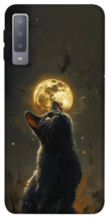 Чохол на Samsung A750 Galaxy A7 (2018) Кіт під місяцем v2 фото 1 з 1