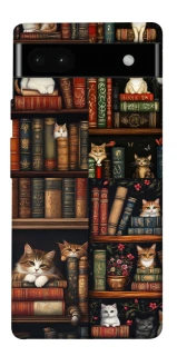 Чохол на Google Pixel 6a Cats & Books фото 1 з 1