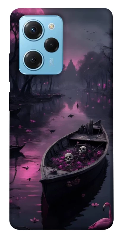 Чехол на Xiaomi Poco X5 Pro 5G Boat and flamingo фото 1 из 1