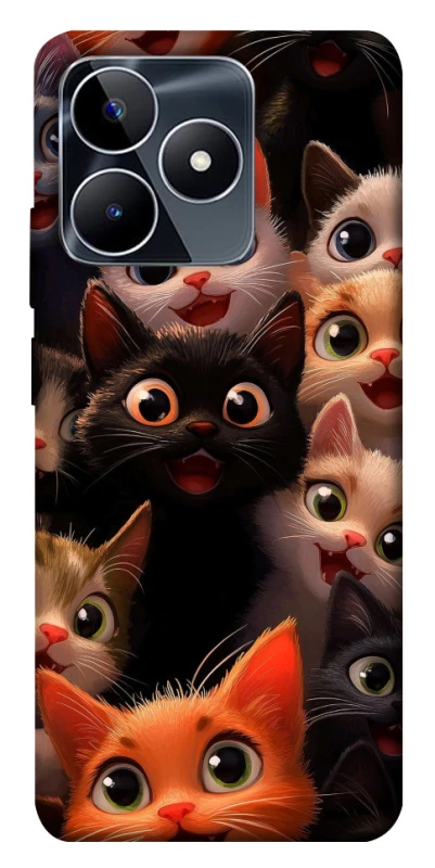 Чохол на Realme C53 happy cats фото 1 з 1