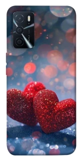 Чехол на Oppo A16s / A16 Red hearts фото 1 из 1