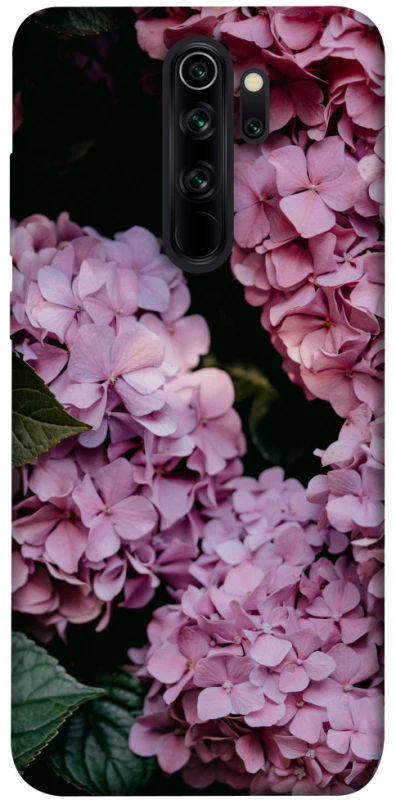 Чохол на Xiaomi Redmi Note 8 Pro Рожеві гартензії фото 1 з 1