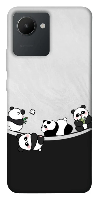 Чохол на Realme C30 Four pandas фото 1 з 1