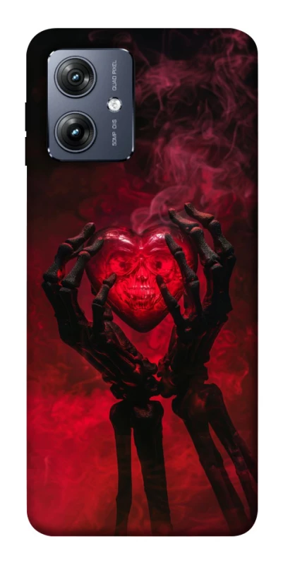 Чохол на Motorola Moto G54 Heart in the hands of a skeleton фото 1 Чохол на Motorola Moto G54 Heart in the hands of a skeleton фото 1 з 1