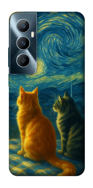 Чехол на Realme C65 4G Cats under the stars фото 1 из 1