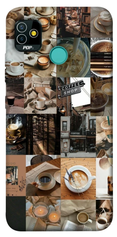 Чохол на TECNO POP 5 Coffee collage ver.3 фото 1 з 1