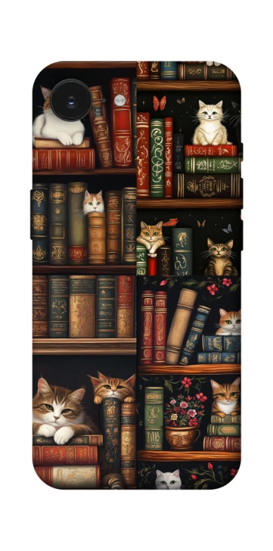 Чехол на Apple iPhone 16e (6.1") Cats & Books фото 1 из 1