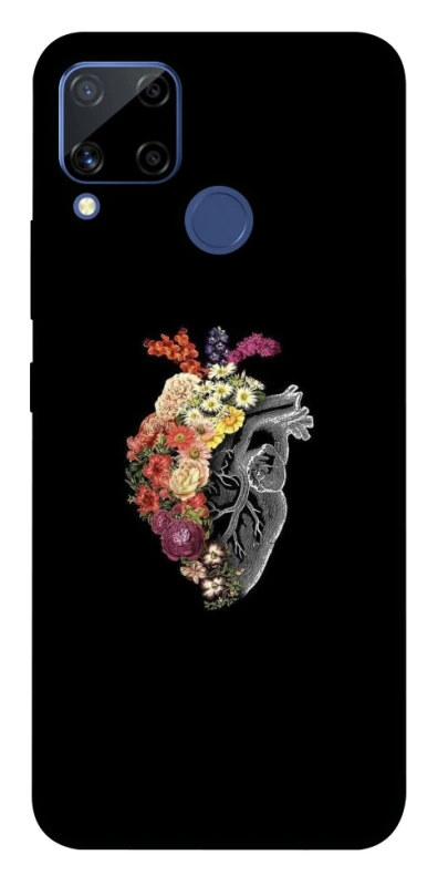 Чохол на Realme C15 Heart with flowers фото 1 з 1