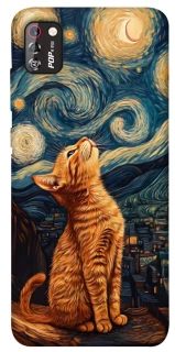 Чехол на TECNO POP 4 Pro van gogh cat фото 1 из 1