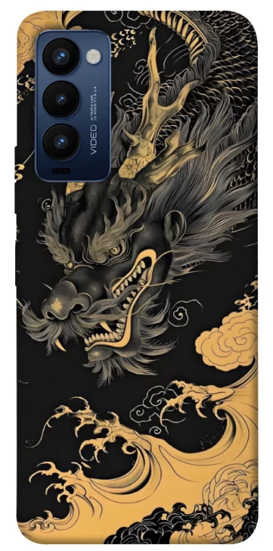 Чохол на TECNO Camon 18 gold dragon фото 1 з 1