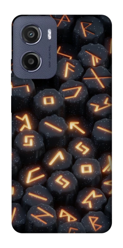 Чехол на Motorola Moto E15 Огненые руны фото 1 из 1
