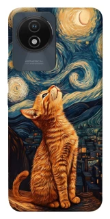 Чехол на Vivo Y02 van gogh cat фото 1 из 1