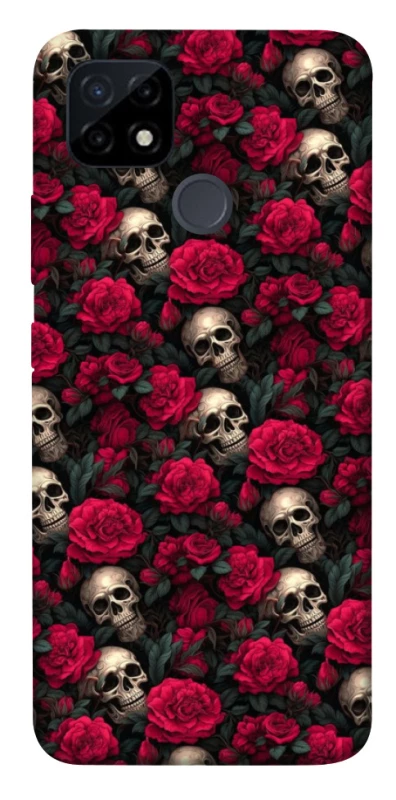 Чехол на Realme C12 Черепа и розы фото 1 из 1