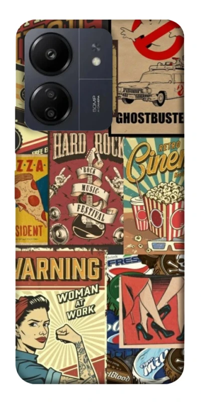 Чохол на Xiaomi Redmi 13C Retro collage ver.2 фото 1 з 1