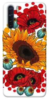 Чохол на Oppo A91 Соняшники та маки фото 1 з 1