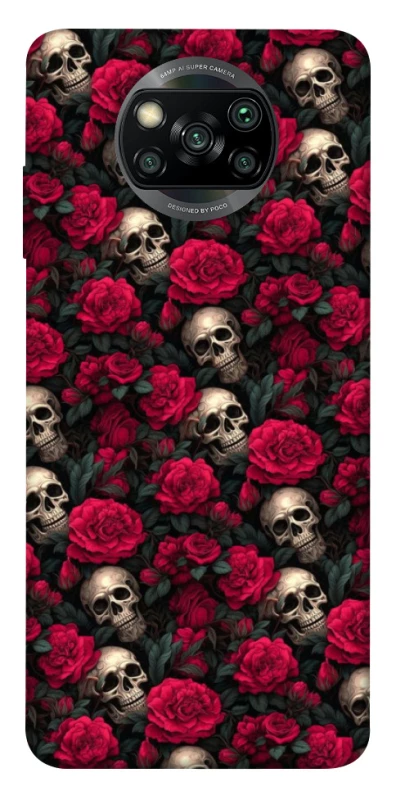 Чохол на Xiaomi Poco X3 NFC / Poco X3 Pro Черепа та рози фото 1 з 1