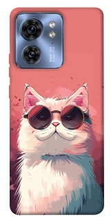 Чохол на Motorola Edge 40 Сat with glasses фото 1 з 1