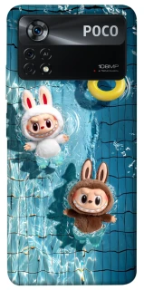 Чохол на Xiaomi Poco X4 Pro 5G Labubu in the pool фото 1 з 1