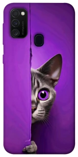 Чехол на Samsung Galaxy M21 Кот-подглядыватель фото 1 Чехол на Samsung Galaxy M21 Кот-подглядыватель фото 1 из 1