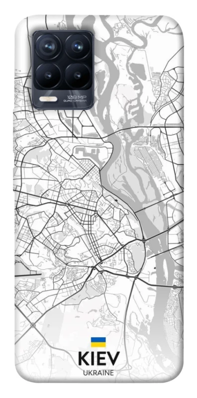Чехол на Realme 8 Kiev white map фото 1 из 1