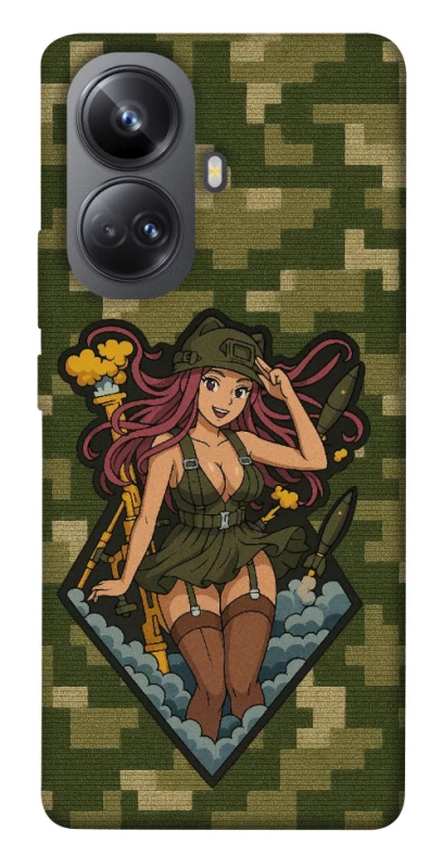 Чохол на Realme 10 Pro+ Military Waifu фото 1 з 1