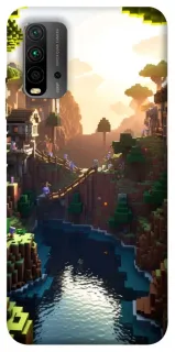 Чехол на Xiaomi Redmi 9T Minecraft sunset фото 1 из 1
