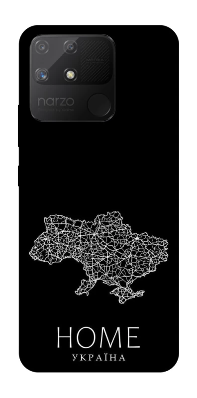Чехол на Realme Narzo 50A Ukraine black map фото 1 из 1