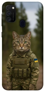 Чехол на Samsung Galaxy M21 Кот защитник фото 1 из 1