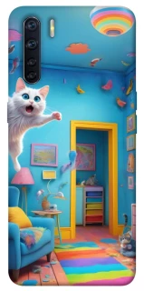 Чохол на Oppo A91 crazy cat фото 1 з 1