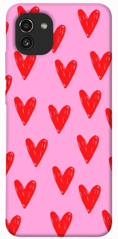 Чохол на Samsung Galaxy A03 Red hearts 2 фото 1 з 1