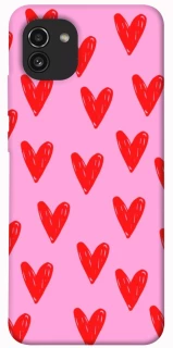 Чехол на Samsung Galaxy A03 Red hearts 2 фото 1 из 1