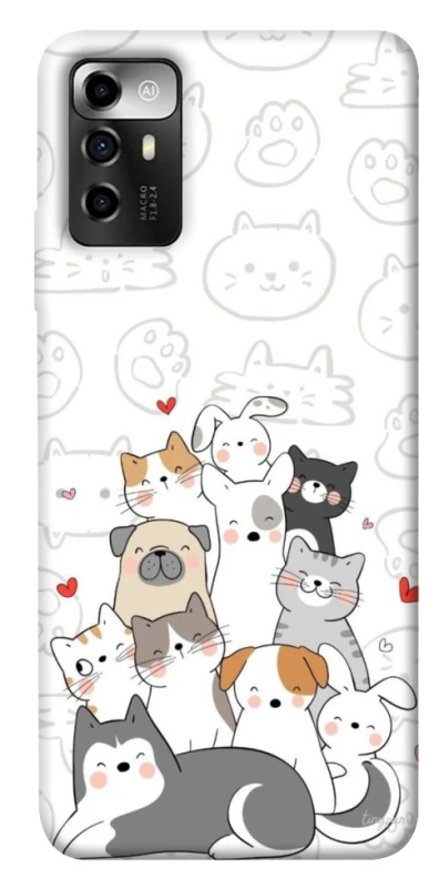 Чохол на ZTE Blade A72 Funny Pets фото 1 з 1
