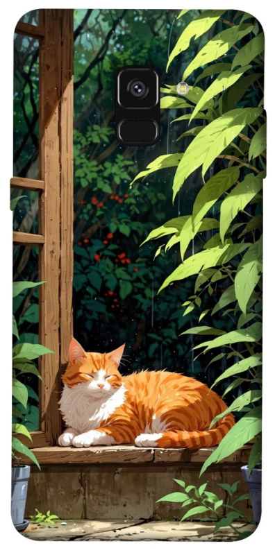 Чохол на Samsung A530 Galaxy A8 (2018) red cat фото 1 з 1