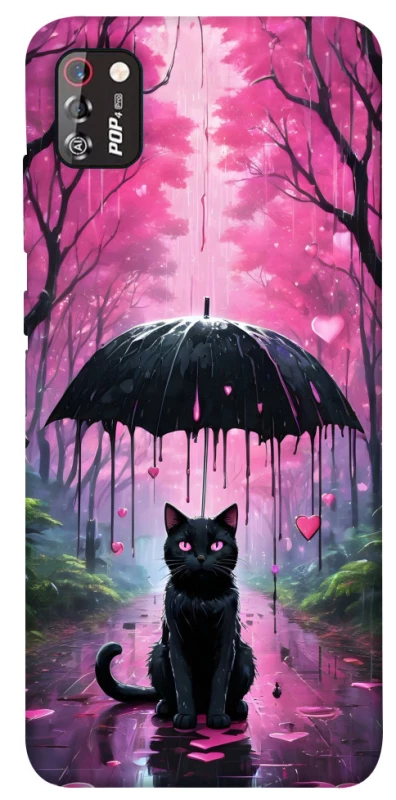 Чохол на TECNO POP 4 Pro Black cat фото 1 з 1