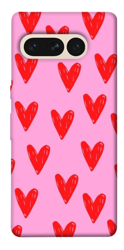 Чехол на Google Pixel 7 Pro Red hearts 2 фото 1 из 1