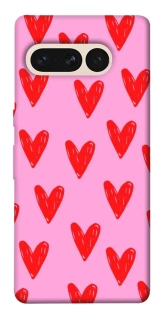 Чехол на Google Pixel 7 Pro Red hearts 2 фото 1 из 1