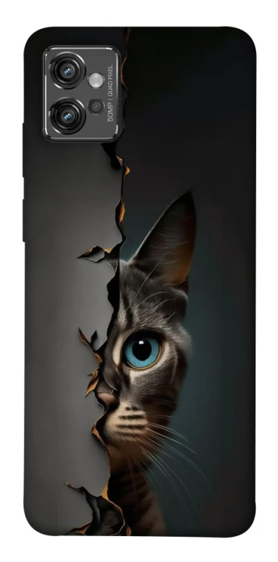 Чехол на Motorola Moto G32 Кот-подглядыватель v2 фото 1 из 1