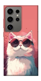 Чехол на Samsung Galaxy S24 Ultra Сat with glasses фото 1 из 1
