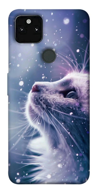 Чехол на Google Pixel 5A Snow cat фото 1 из 1
