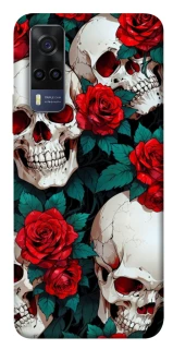 Чехол на Vivo Y53s skull and rose фото 1 из 1