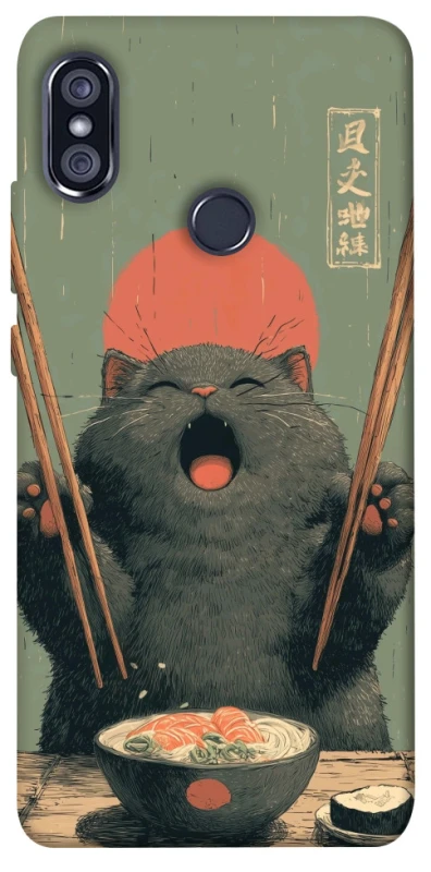 Чохол на Xiaomi Redmi Note 5 Pro / Note 5 (AI Dual Camera) Hungry Cat фото 1 з 1