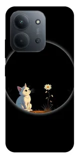Чехол на Xiaomi Redmi 15C (Global) Cat and flower фото 1 из 1