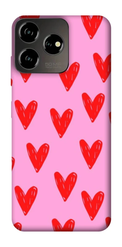 Чохол на ZTE Blade V50 Design 4G Red hearts 2 фото 1 з 1