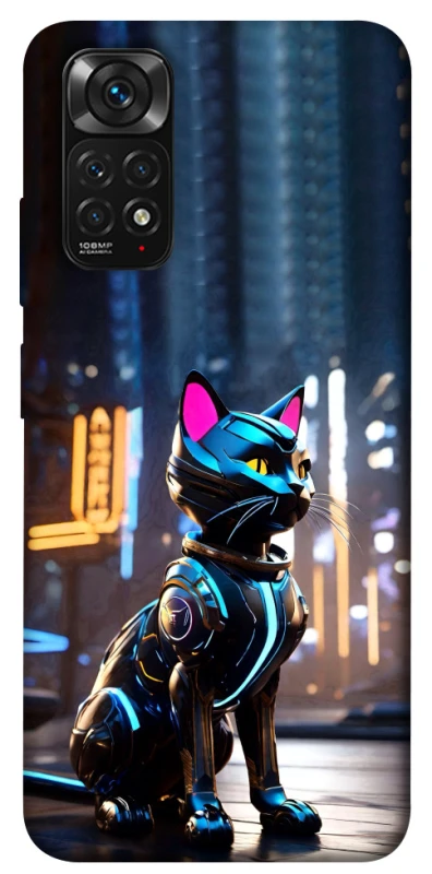 Чехол на Xiaomi Redmi Note 11 (Global) / Note 11S Cyber cat фото 1 из 1